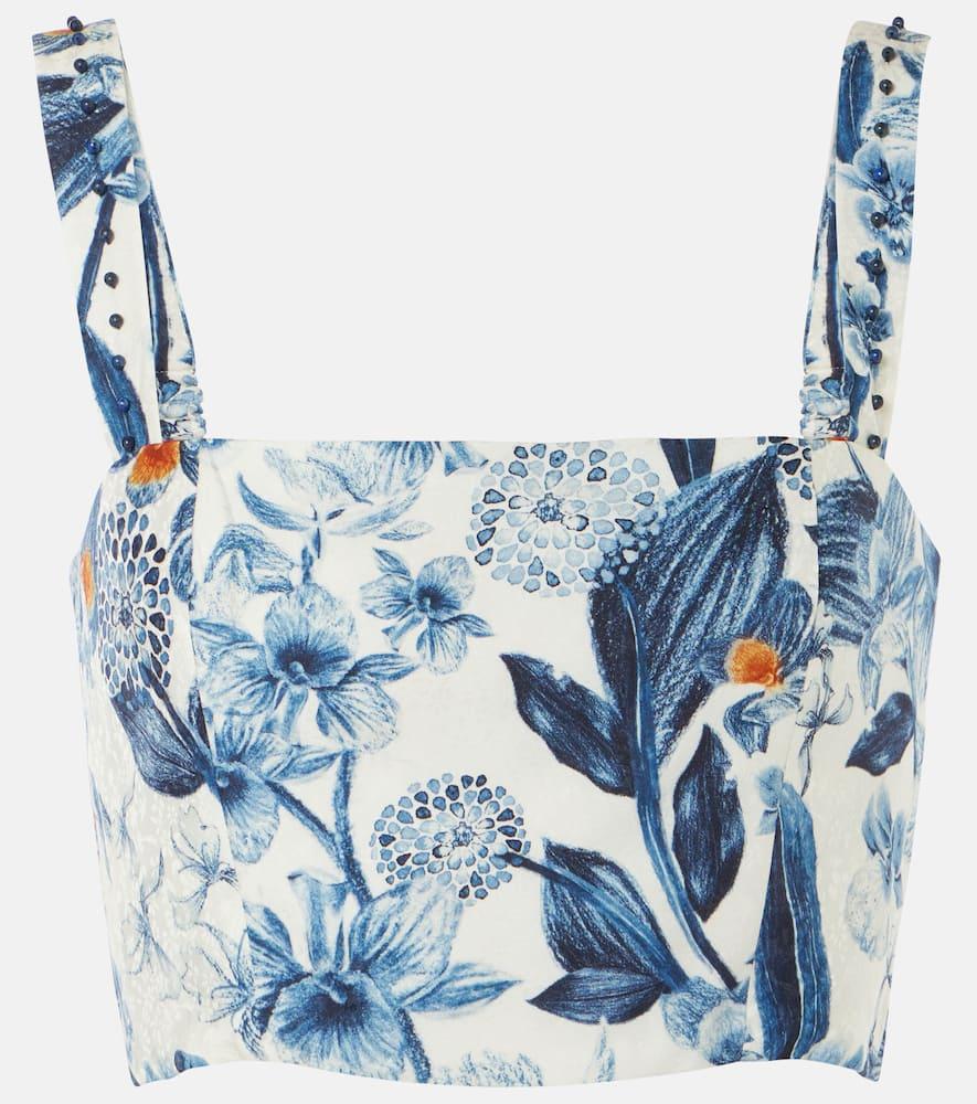 agua by agua bendita cacao floral crop top