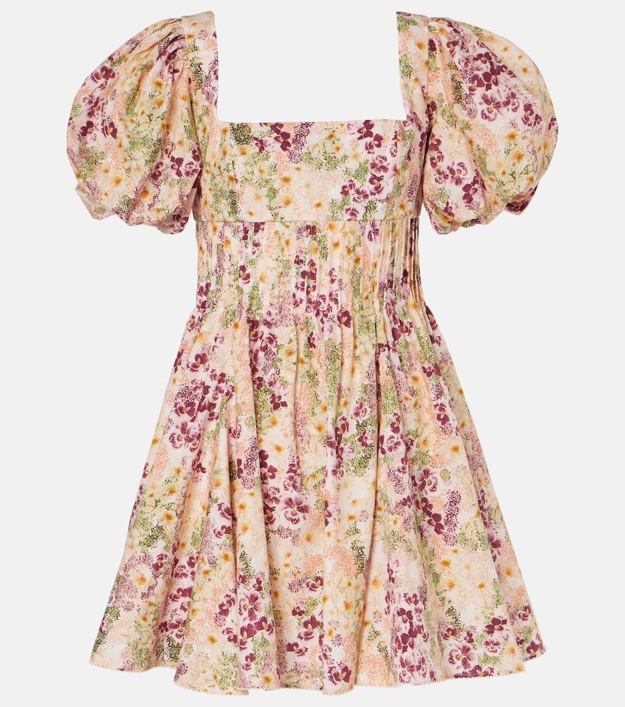 agua by agua bendita caramelo florecer cotton minidress