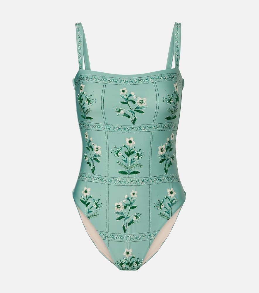 agua by agua bendita durazno ceiba floral swimsuit