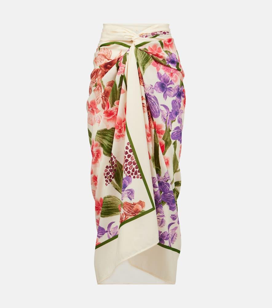 agua by agua bendita floral cotton and silk beach cover