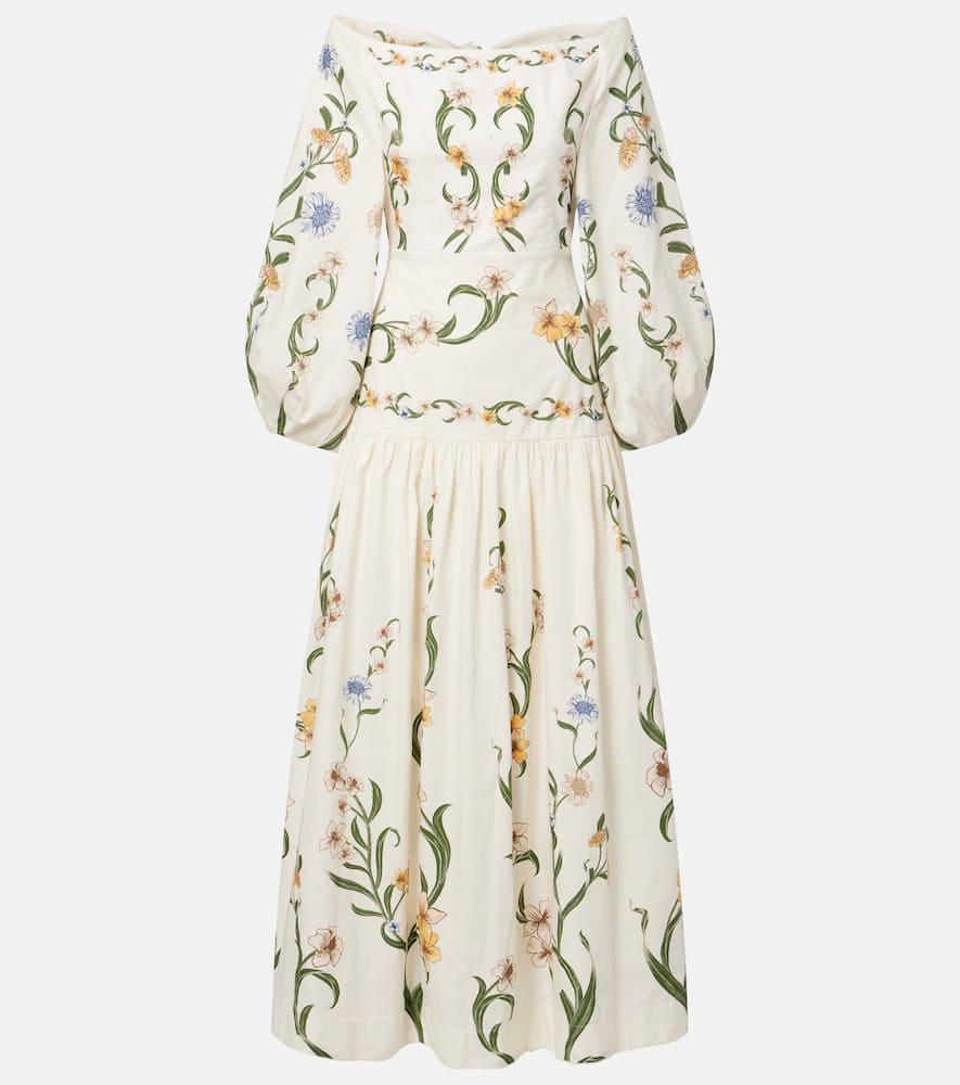 agua by agua bendita floral cotton maxi dress