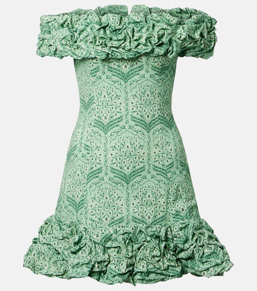 agua by agua bendita jardín ruffled cotton