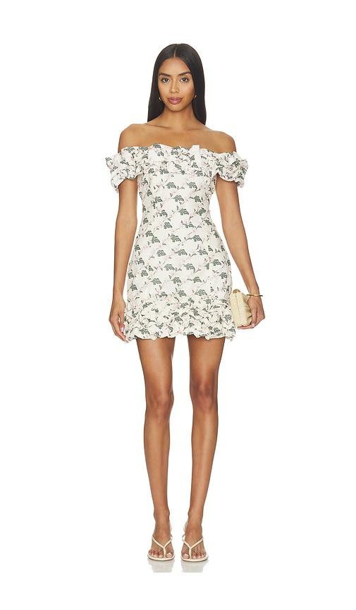 agua by agua bendita jardin anhelo dress in cream.