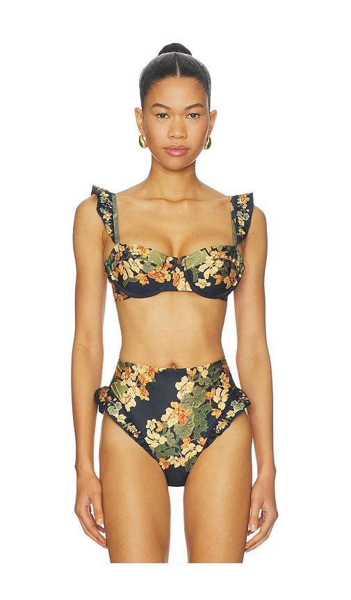 agua by agua bendita kiwi cordillera bikini top in black.