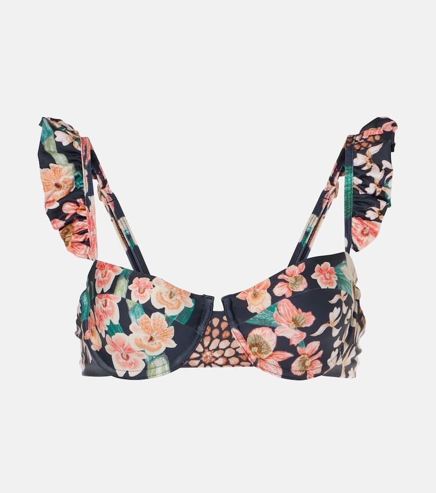 agua by agua bendita kiwi danza floral bikini top