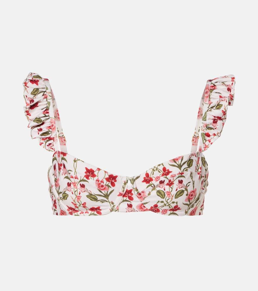 agua by agua bendita kiwi floral bikini top