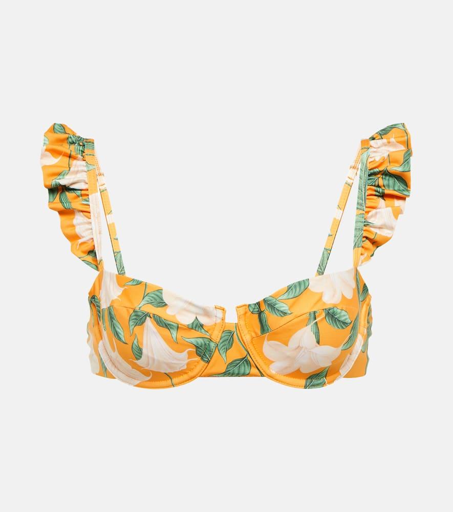 agua by agua bendita kiwi floral bikini top