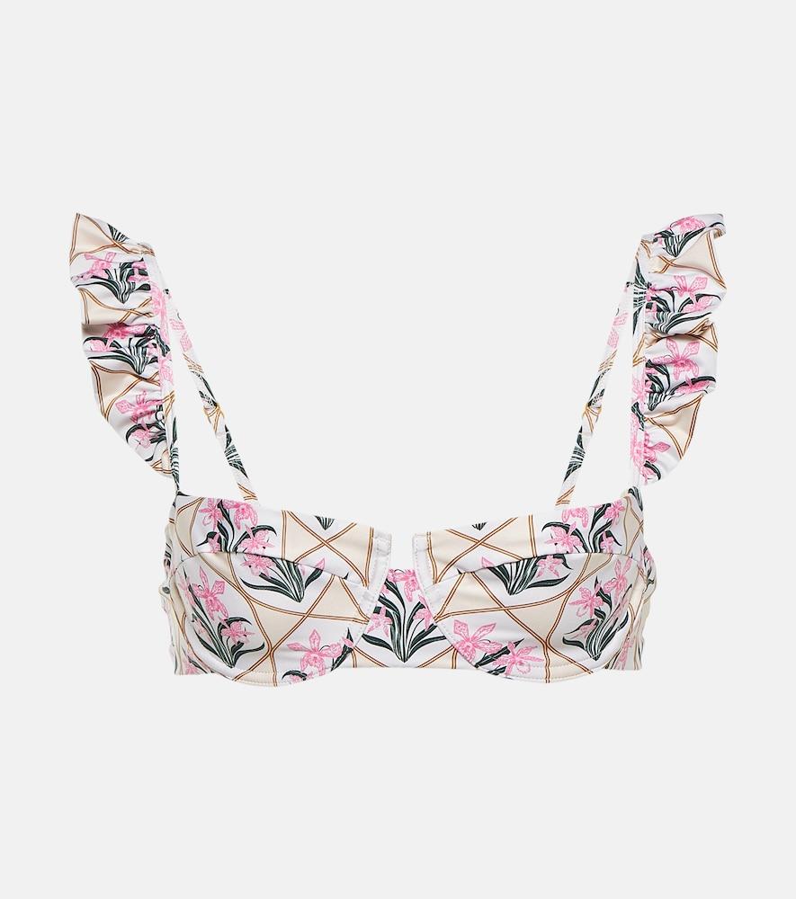 agua by agua bendita kiwi orquidea floral bikini top
