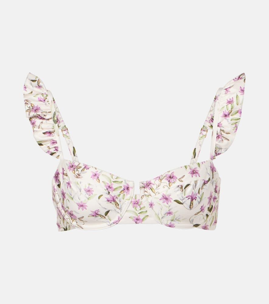 agua by agua bendita kiwi printed bikini top