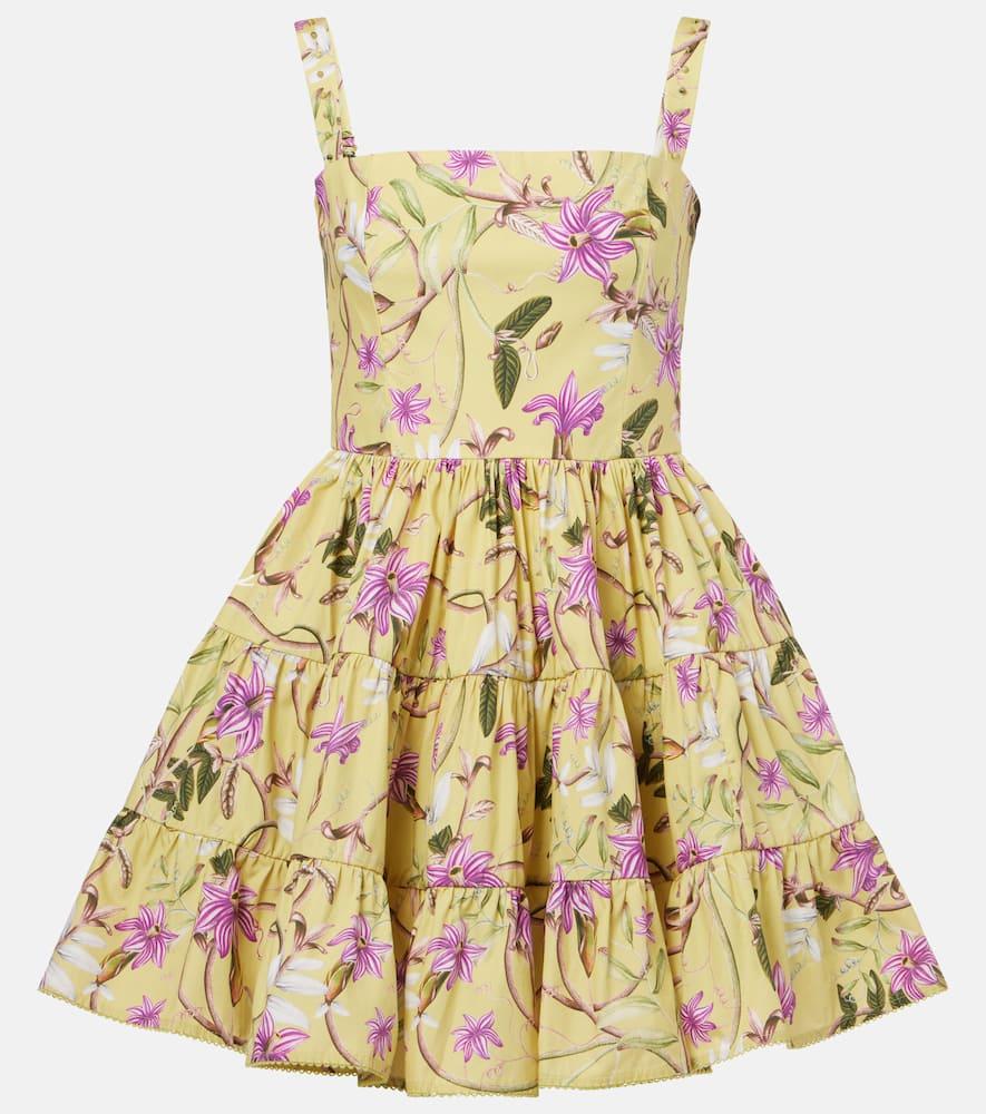 agua by agua bendita lima printed cotton minidress