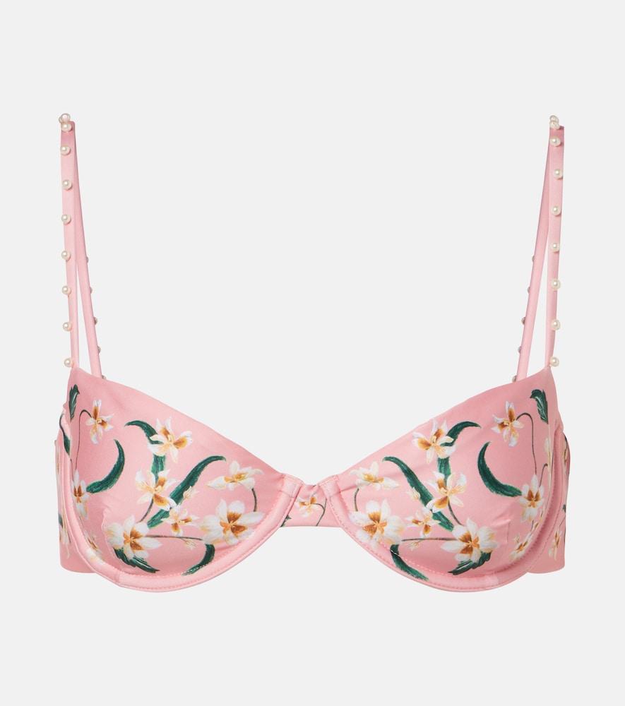 agua by agua bendita magdalena floral bikini top