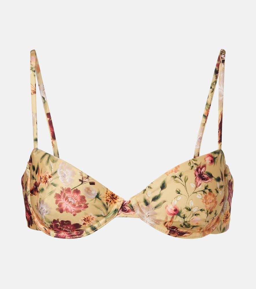 agua by agua bendita magdalena floral bikini top