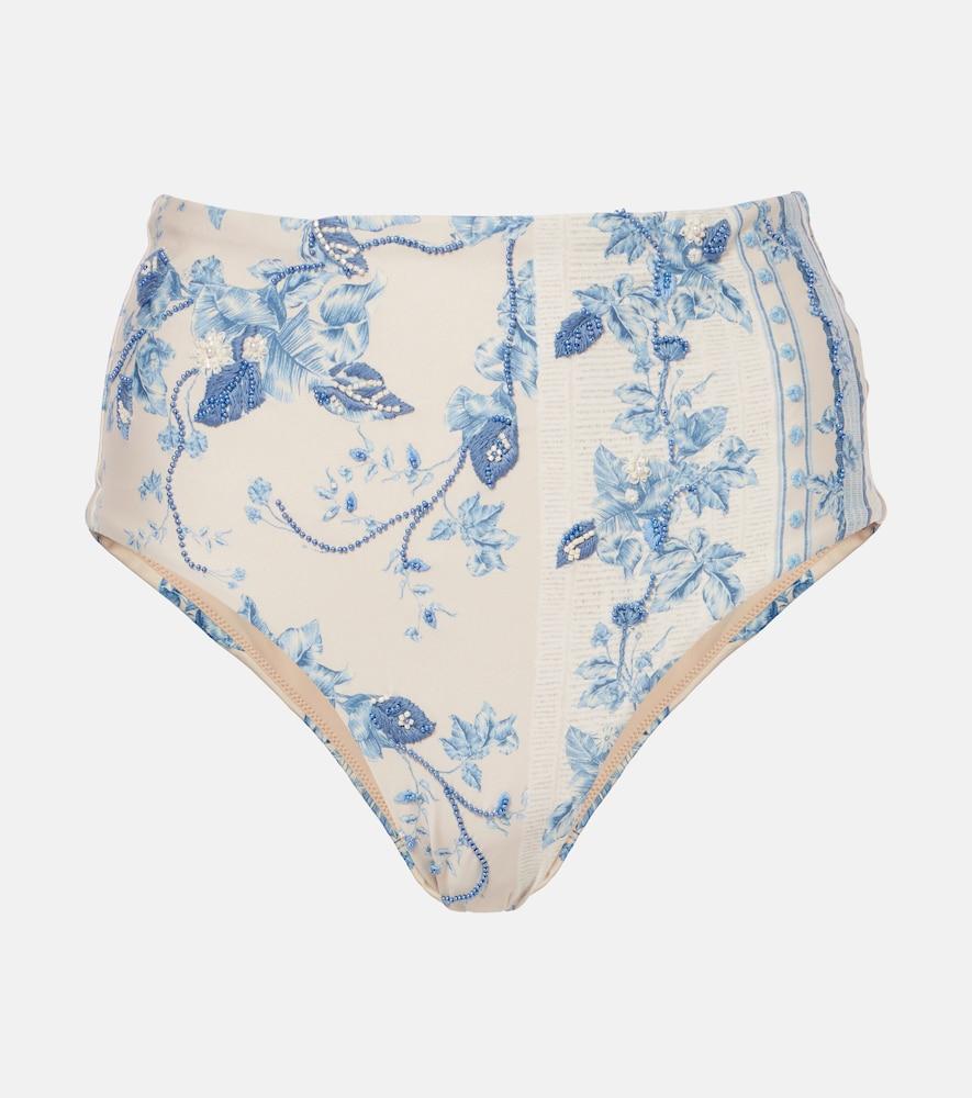 agua by agua bendita magenta floral bikini bottoms