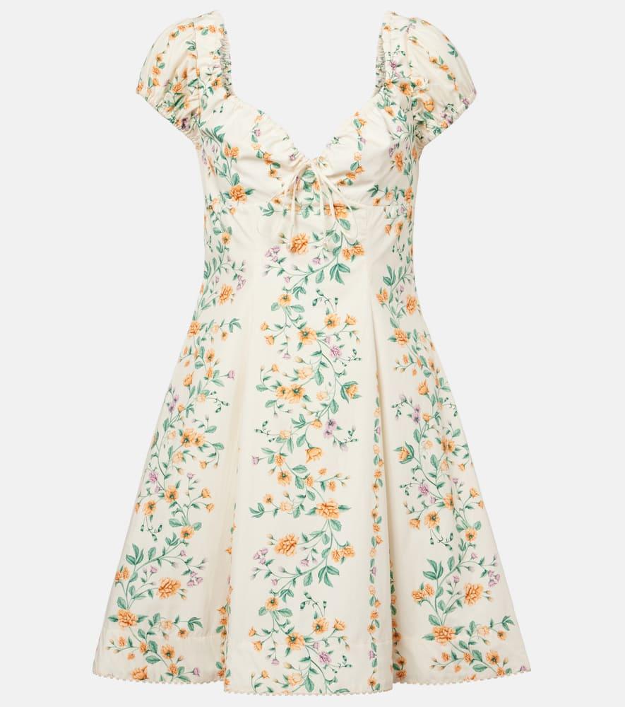 agua by agua bendita mati floral cotton poplin minidress