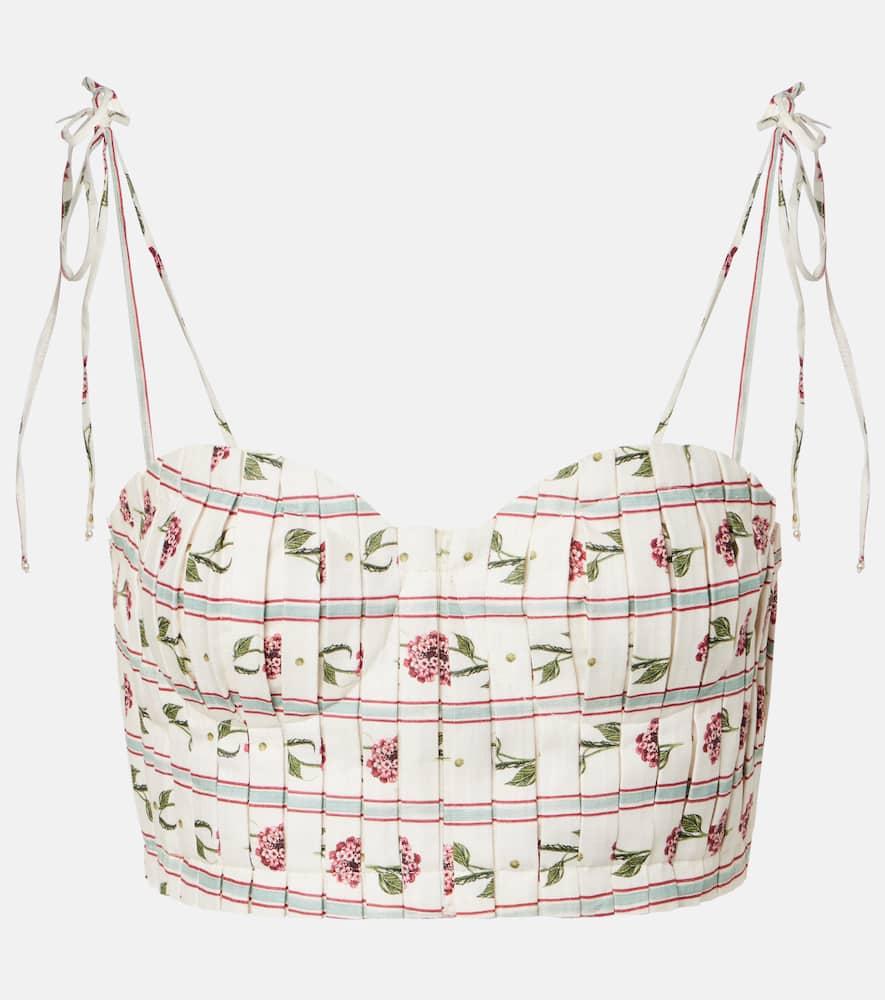 agua by agua bendita morgina floral linen top