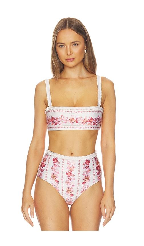 agua by agua bendita olmo bikini top in cream.