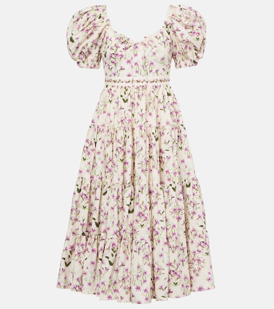 agua by agua bendita palmera tiered cotton maxi dress