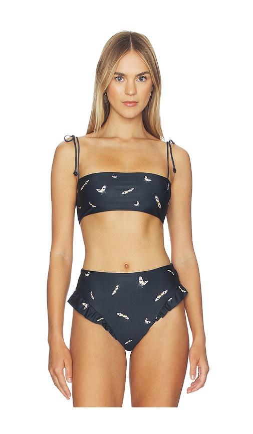 agua by agua bendita primavera bikini top in black.