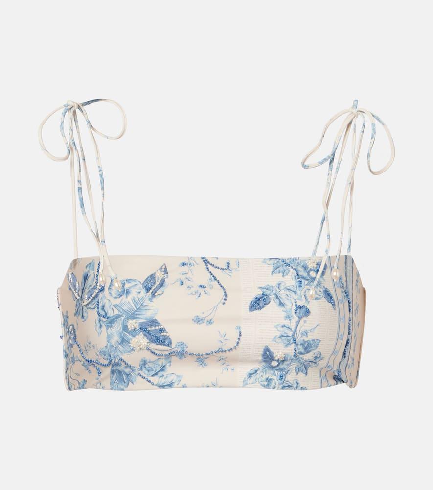 agua by agua bendita primavera floral bikini top