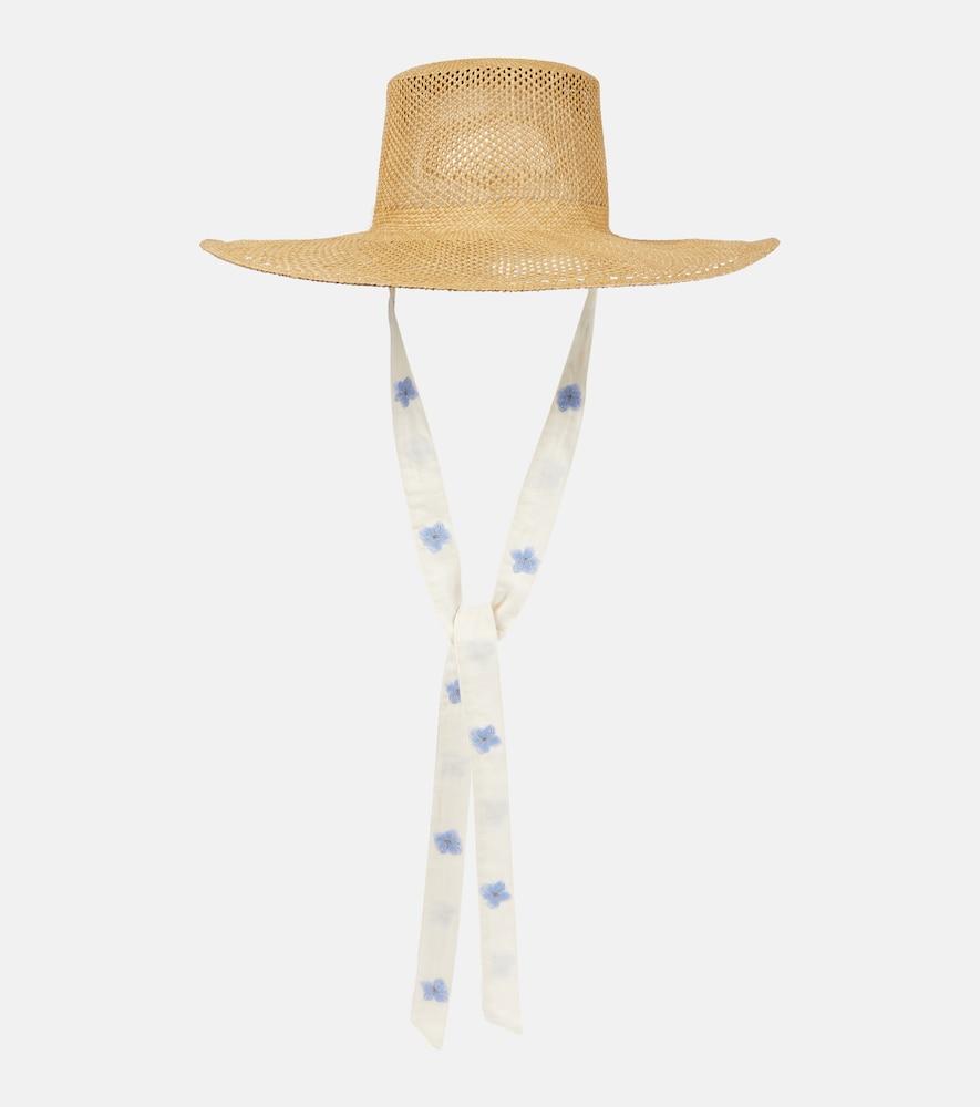 agua by agua bendita raffia sun hat