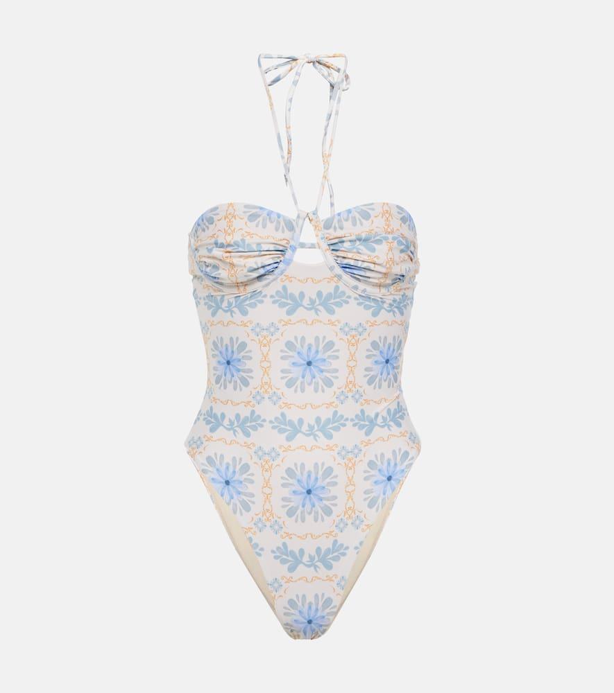 agua by agua bendita sandalo chivas printed swimsuit