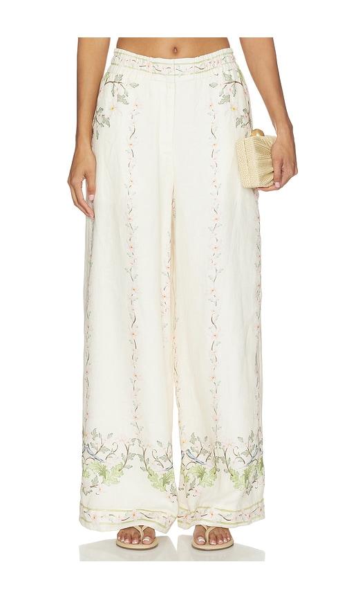 agua by agua bendita tota anhelo pant in cream.