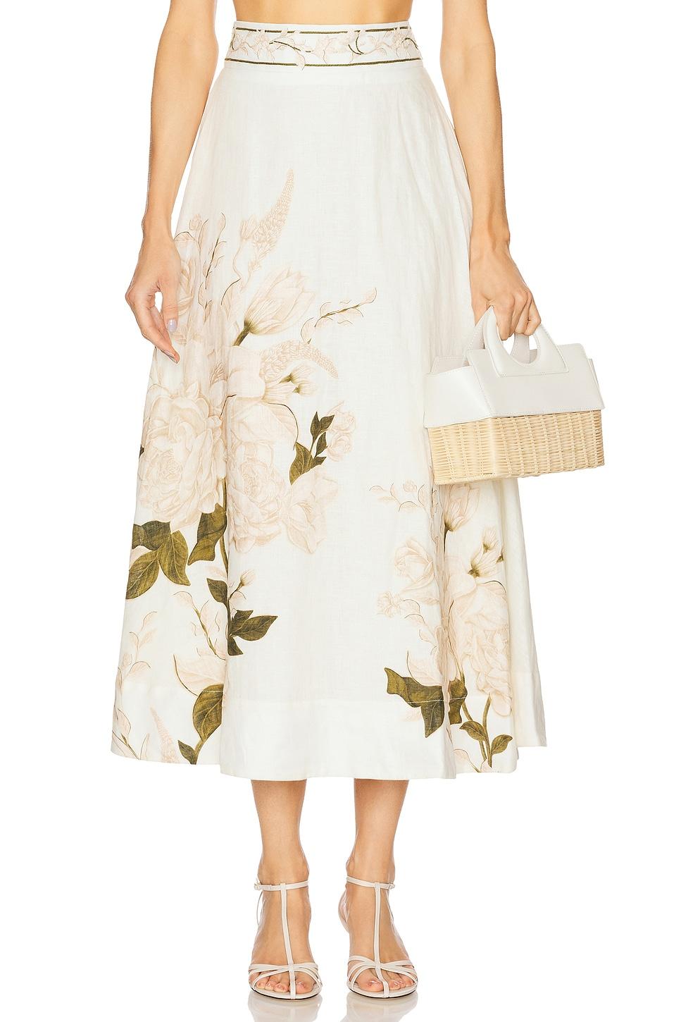 agua by agua bergamota gardenia midi skirt
