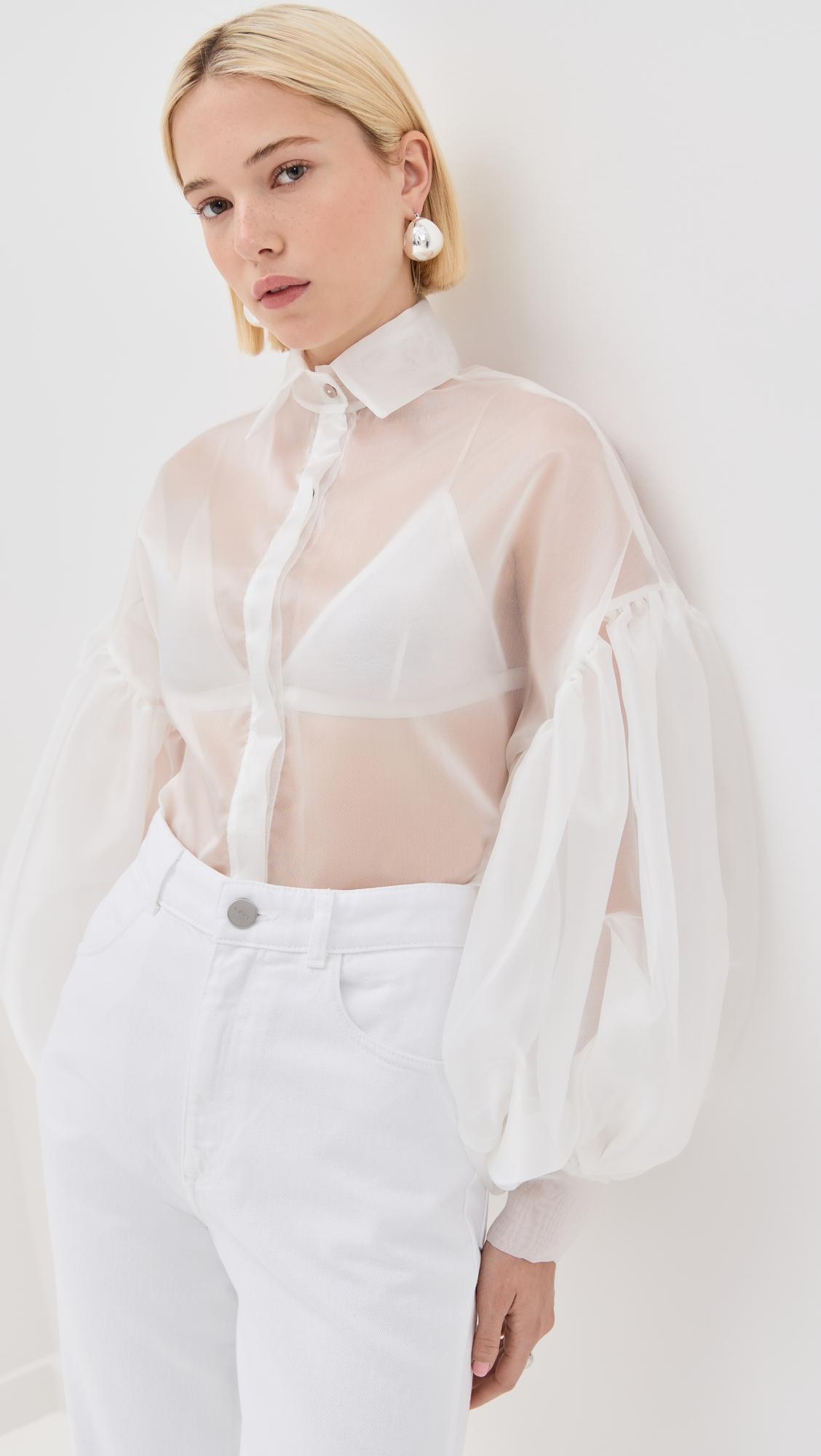 agua organza blouse