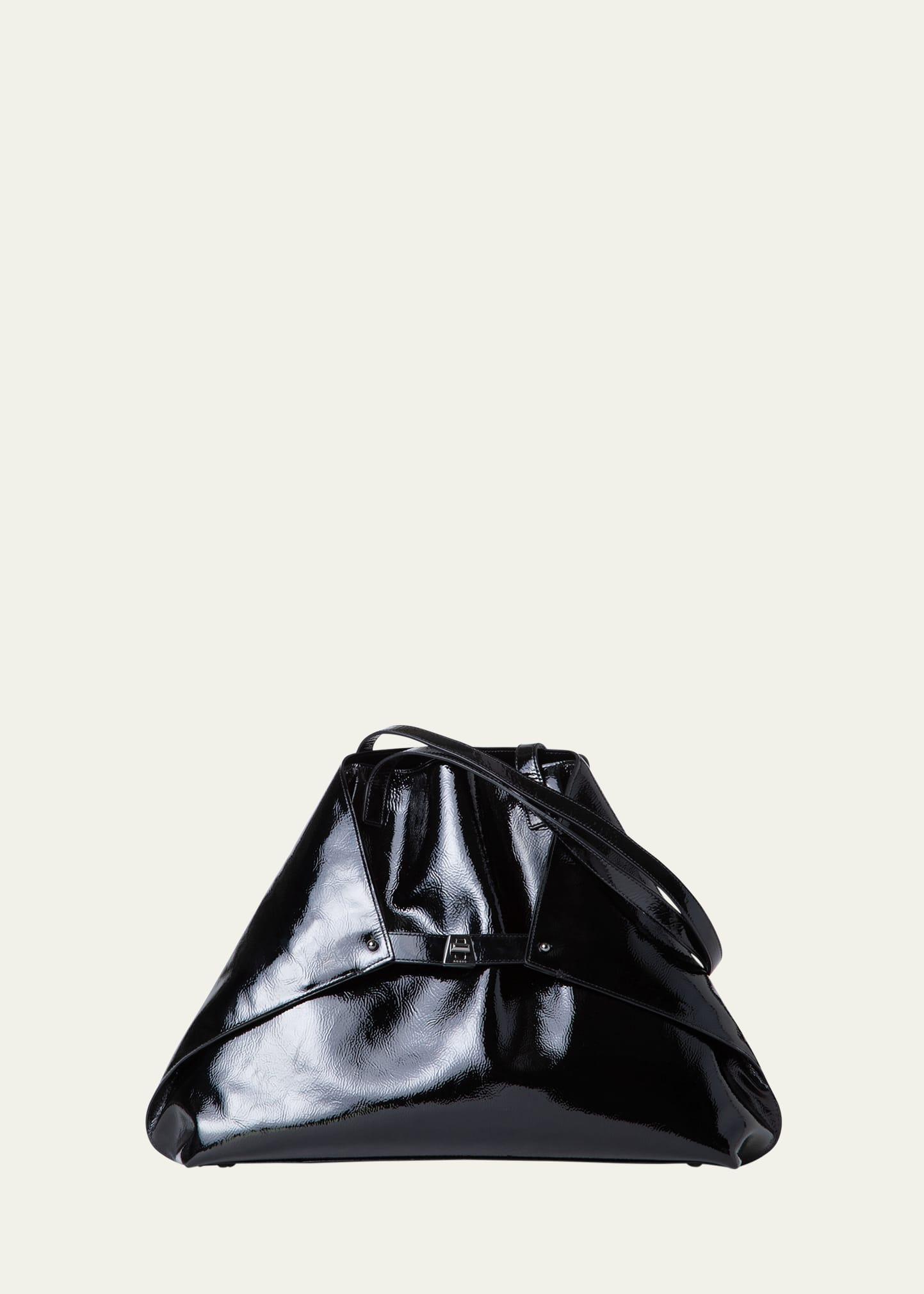 ai medium lacquered leather tote bag