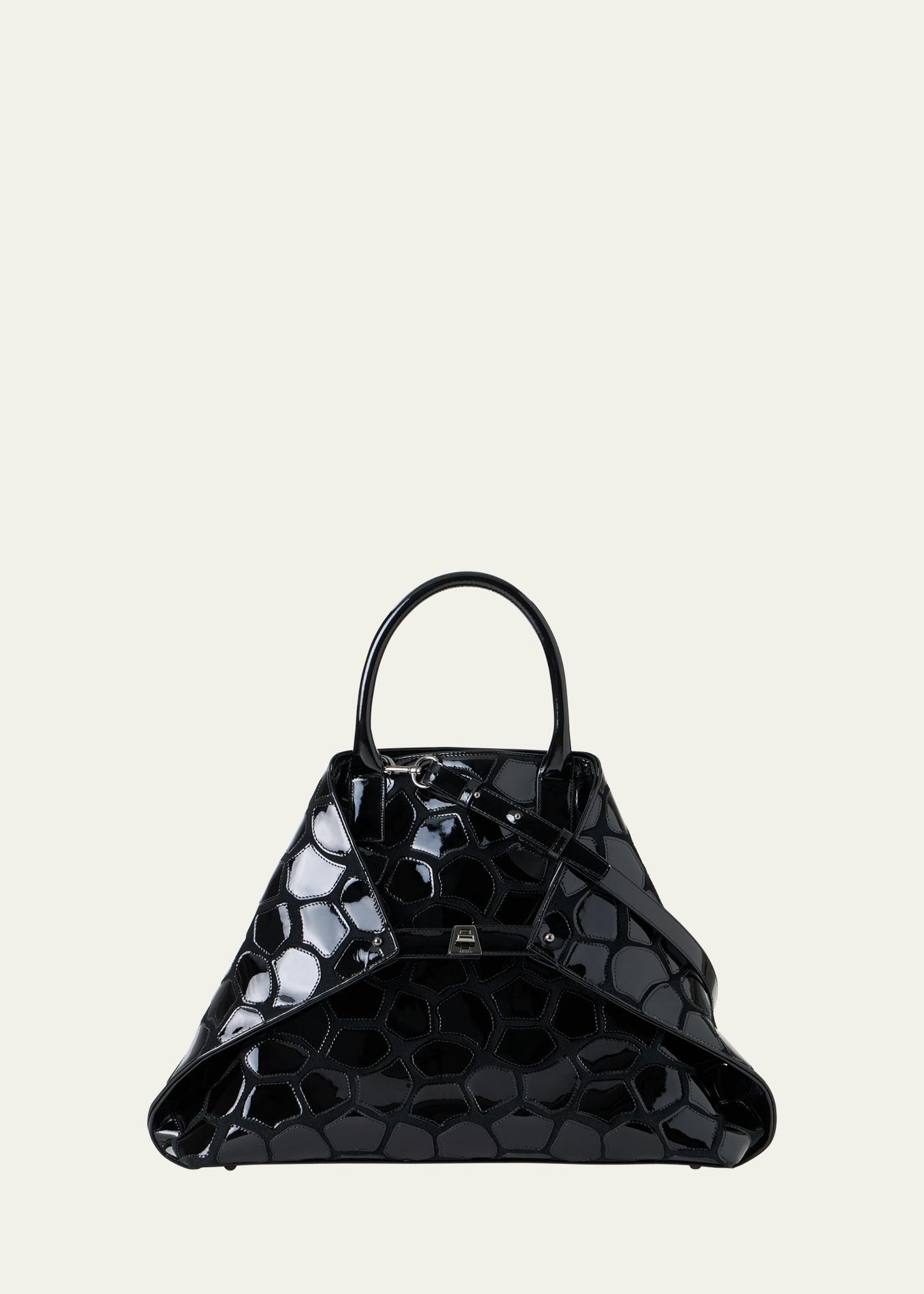 ai medium patchwork leather top-handle bag