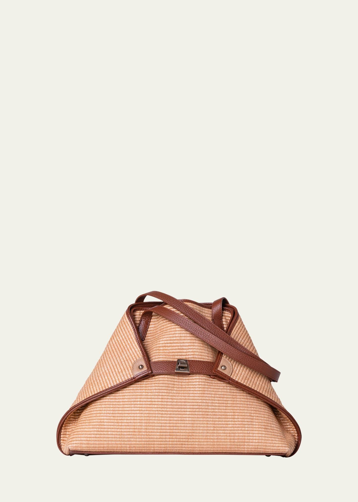 ai small raffia shoulder bag