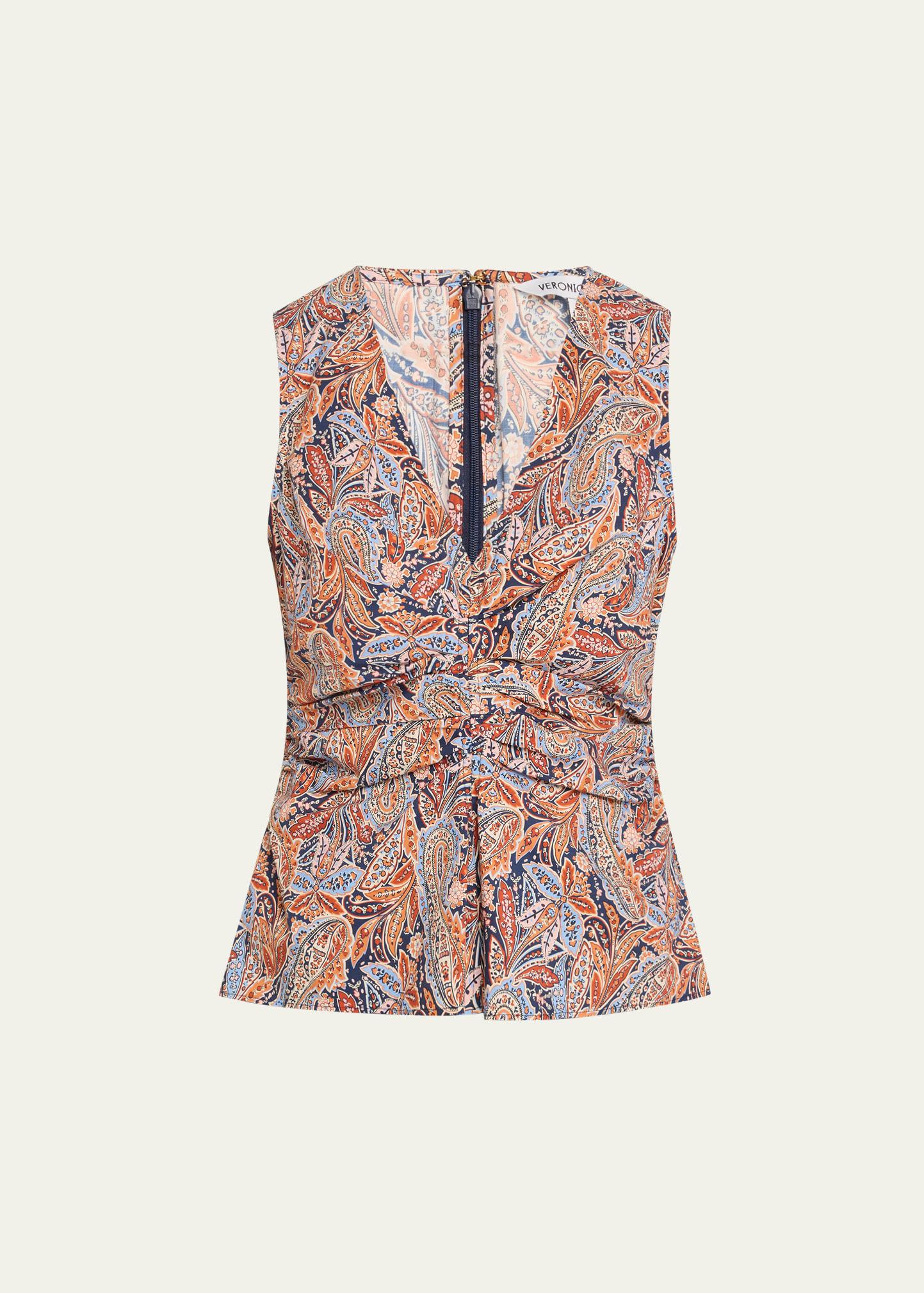 aiden sleeveless paisley top