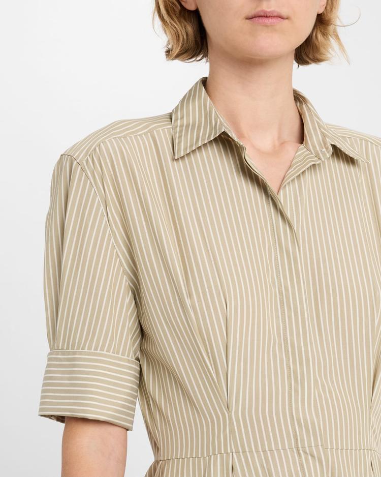 aiden stripe poplin a-line dress