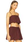 air linen bubble crop top