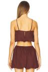 air linen bubble crop top