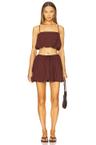 air linen bubble crop top