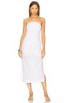 air linen ruched halter dress