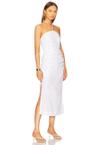air linen ruched halter dress