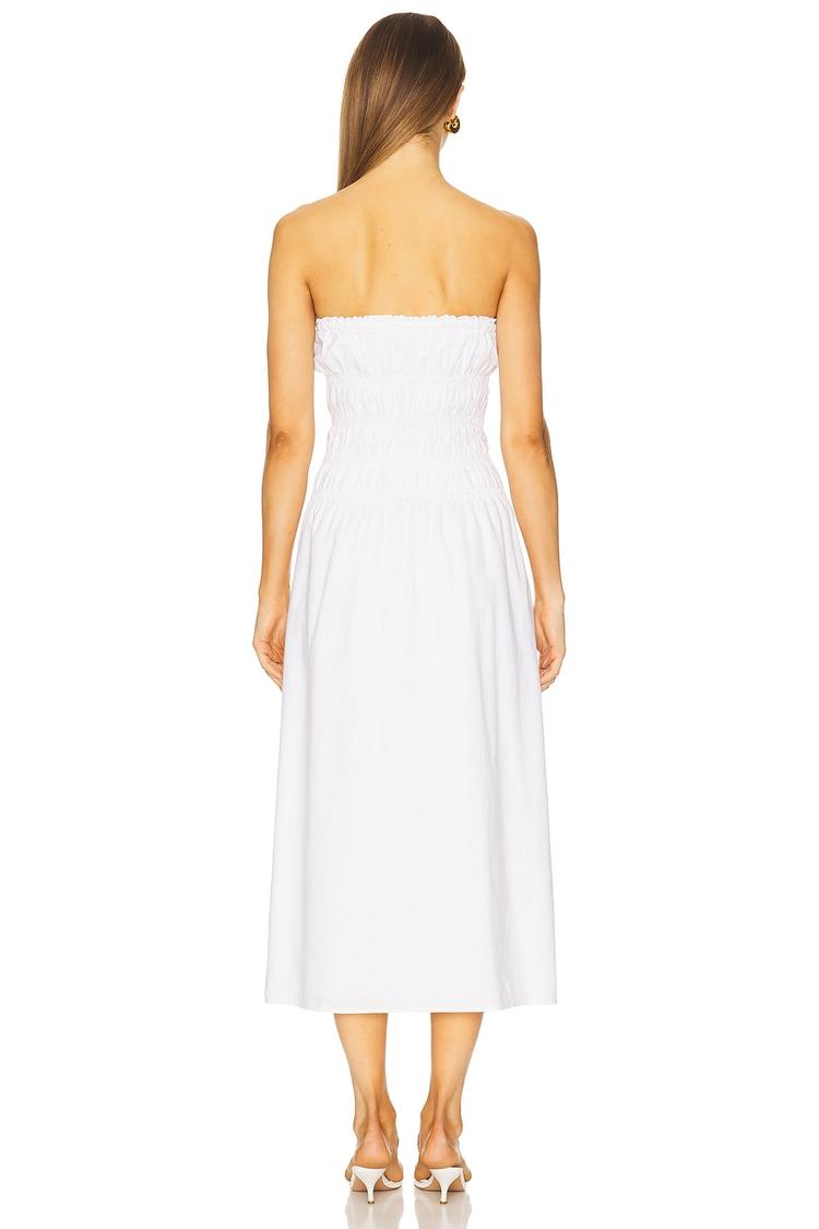 air linen smocked maxi dress