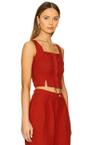 air linen square neck top