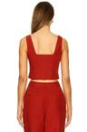 air linen square neck top