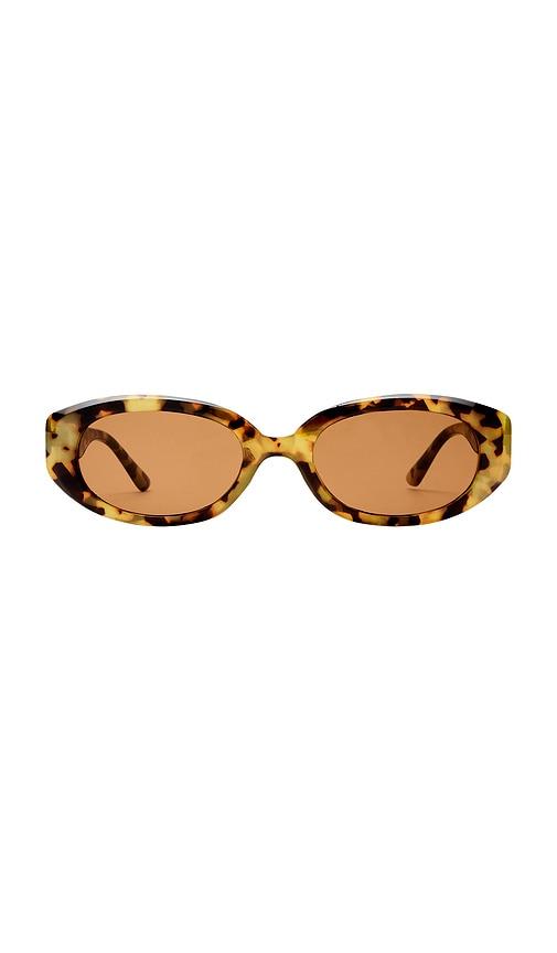 aire affinity sunglasses in brown.