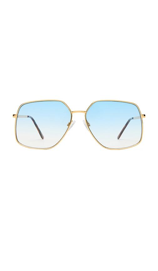 aire altair sunglasses in metallic gold.