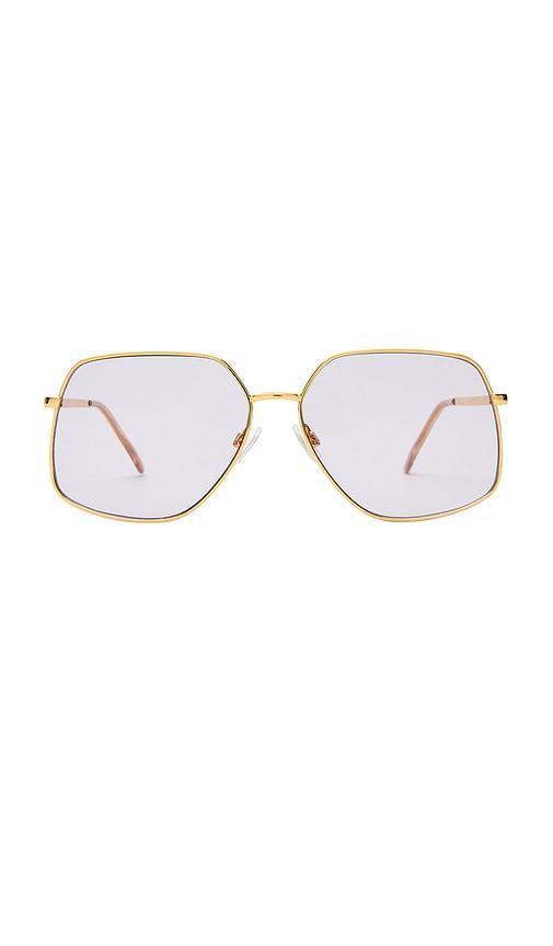aire altair sunglasses in metallic gold.