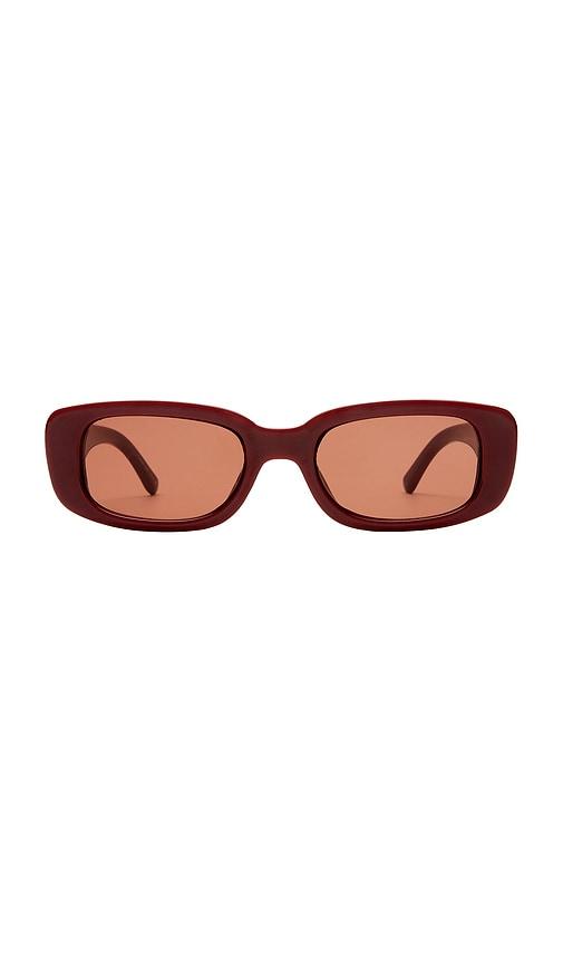 aire ceres sunglasses in burgundy.