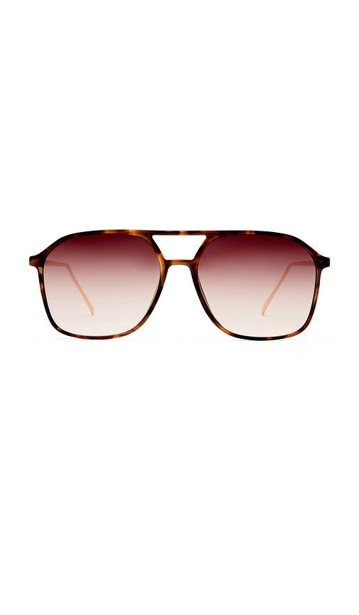 aire cusp sunglasses in brown.