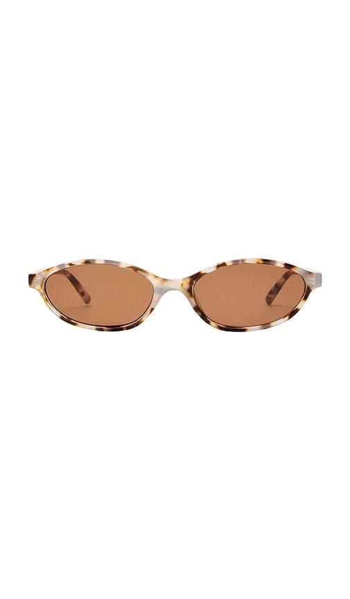 aire earthshine sunglasses in brown.