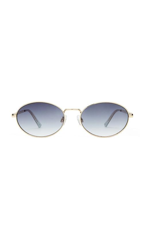 aire ephermeris sunglasses in metallic gold.