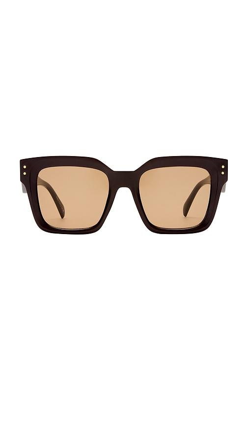 aire magnitude sunglasses in brown.