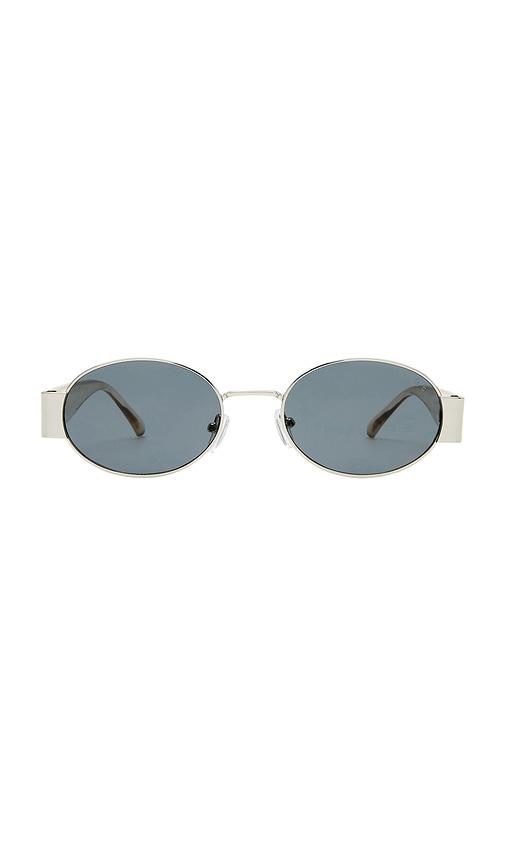 aire mars ii sunglasses in metallic silver.